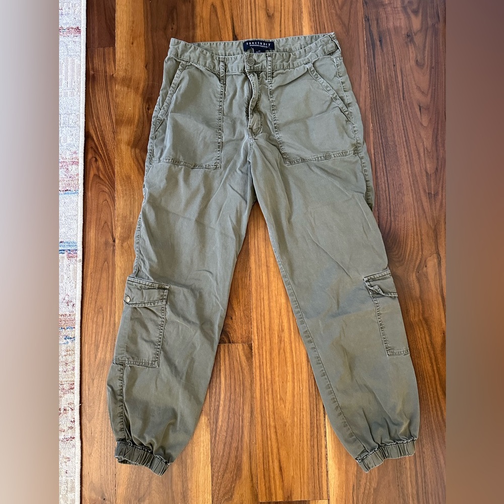 Sanctuary Green cargo pants with fitted ankle